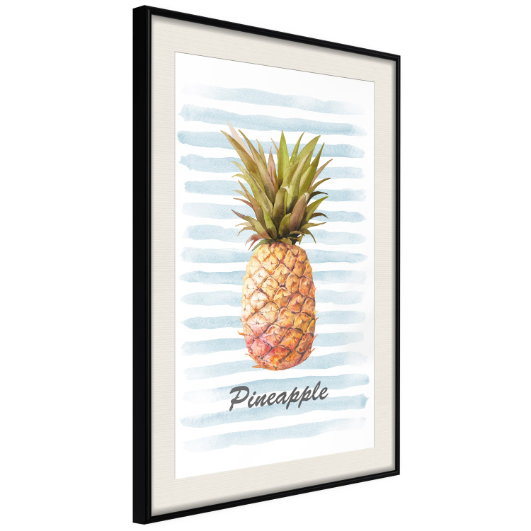 Poster Pineapple and Stripes - colorful composition with a tropical fruit and text 115322 additionalImage 8