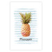 Poster Pineapple and Stripes - colorful composition with a tropical fruit and text 115322 additionalThumb 19