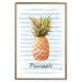 Poster Pineapple and Stripes - colorful composition with a tropical fruit and text 115322 additionalThumb 20