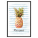 Poster Pineapple and Stripes - colorful composition with a tropical fruit and text 115322 additionalThumb 24