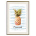Poster Pineapple and Stripes - colorful composition with a tropical fruit and text 115322 additionalThumb 19