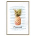 Poster Pineapple and Stripes - colorful composition with a tropical fruit and text 115322 additionalThumb 16
