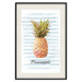 Poster Pineapple and Stripes - colorful composition with a tropical fruit and text 115322 additionalThumb 18