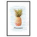 Poster Pineapple and Stripes - colorful composition with a tropical fruit and text 115322 additionalThumb 15