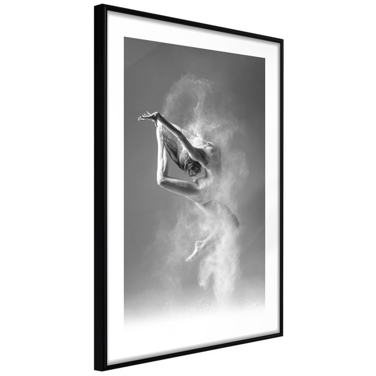 Poster Playful Ballerina - black and white composition with a dancing ballet woman 116322 additionalImage 11