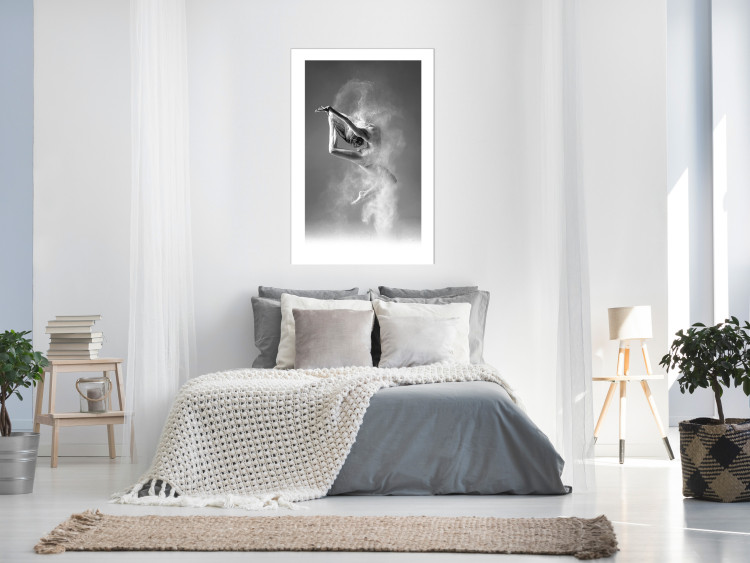 Poster Playful Ballerina - black and white composition with a dancing ballet woman 116322 additionalImage 4