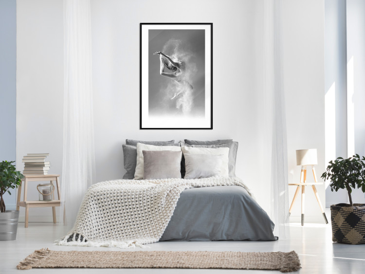 Poster Playful Ballerina - black and white composition with a dancing ballet woman 116322 additionalImage 4