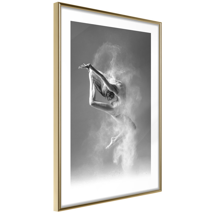 Poster Playful Ballerina - black and white composition with a dancing ballet woman 116322 additionalImage 6