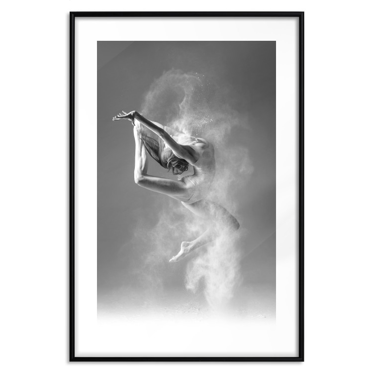 Poster Playful Ballerina - black and white composition with a dancing ballet woman 116322 additionalImage 15