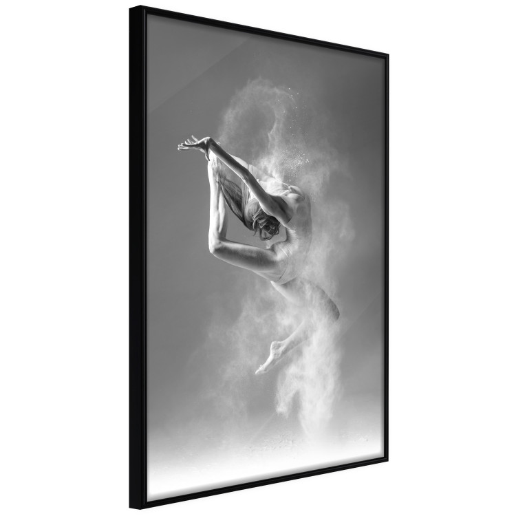 Poster Playful Ballerina - black and white composition with a dancing ballet woman 116322 additionalImage 12