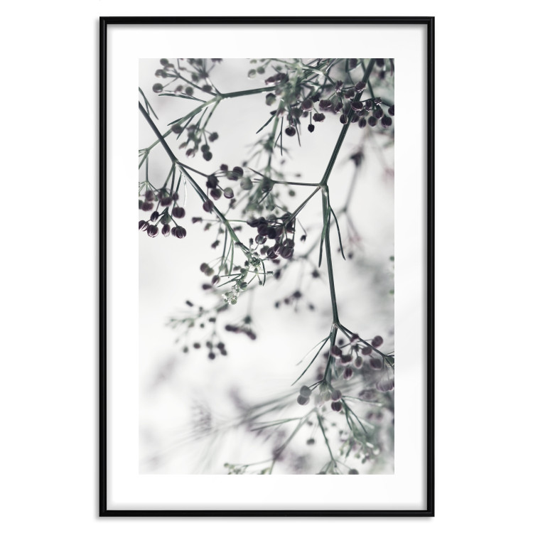 Poster Blooming Branches - black and white Scandinavian landscape with plant motifs 116522 additionalImage 17