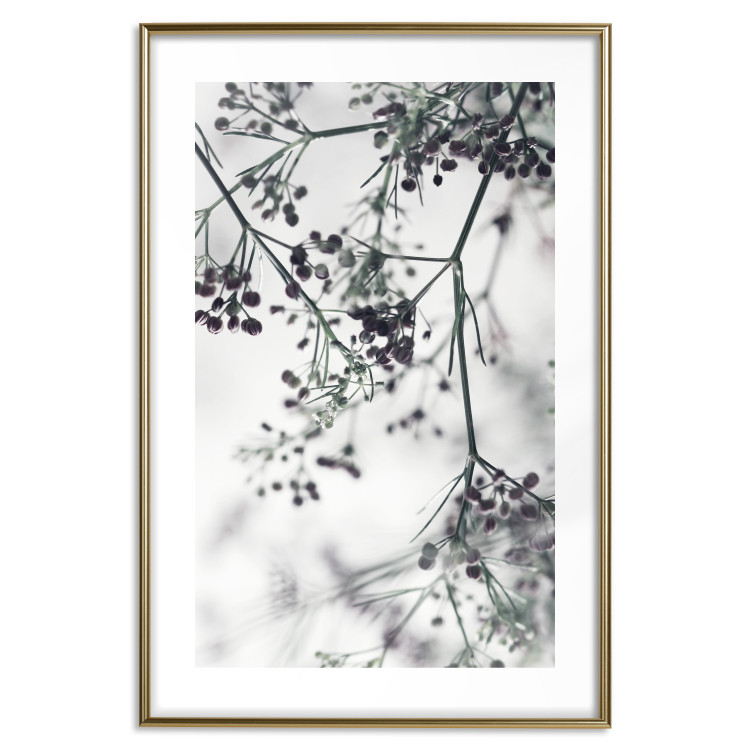 Poster Blooming Branches - black and white Scandinavian landscape with plant motifs 116522 additionalImage 14