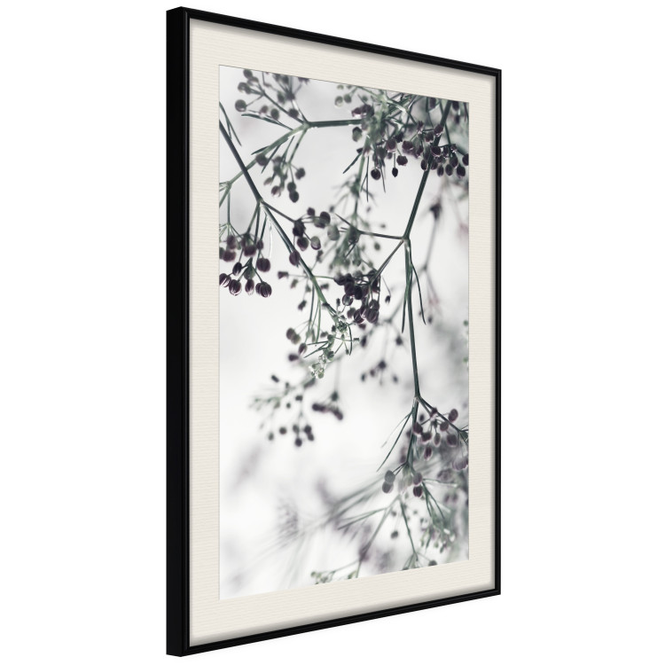 Poster Blooming Branches - black and white Scandinavian landscape with plant motifs 116522 additionalImage 13
