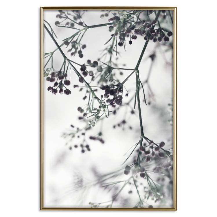Poster Blooming Branches - black and white Scandinavian landscape with plant motifs 116522 additionalImage 20