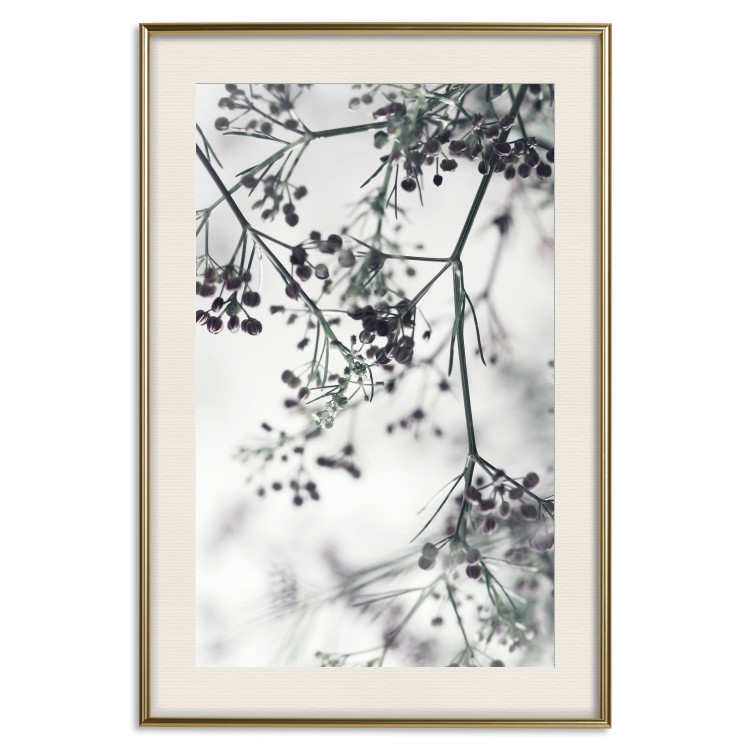 Poster Blooming Branches - black and white Scandinavian landscape with plant motifs 116522 additionalImage 19