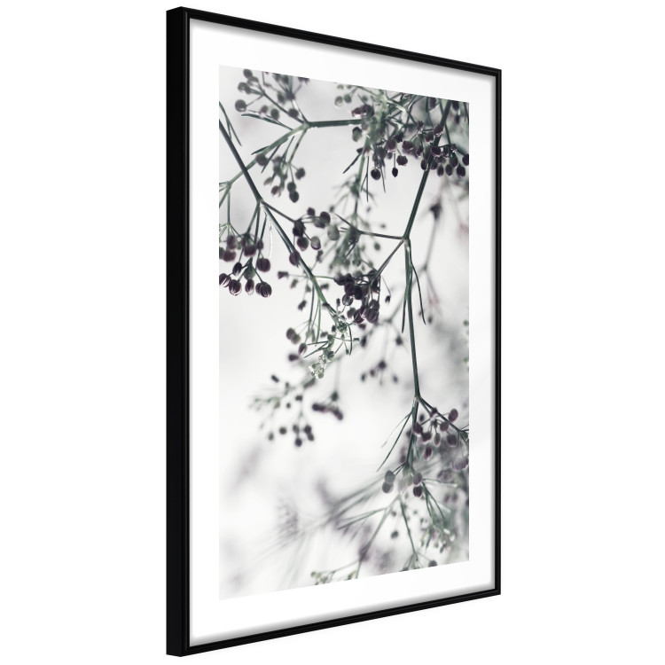 Poster Blooming Branches - black and white Scandinavian landscape with plant motifs 116522 additionalImage 12