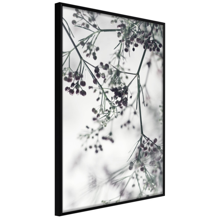 Poster Blooming Branches - black and white Scandinavian landscape with plant motifs 116522 additionalImage 2