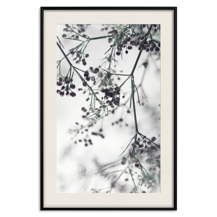 Poster Blooming Branches - black and white Scandinavian landscape with plant motifs 116522 additionalImage 18