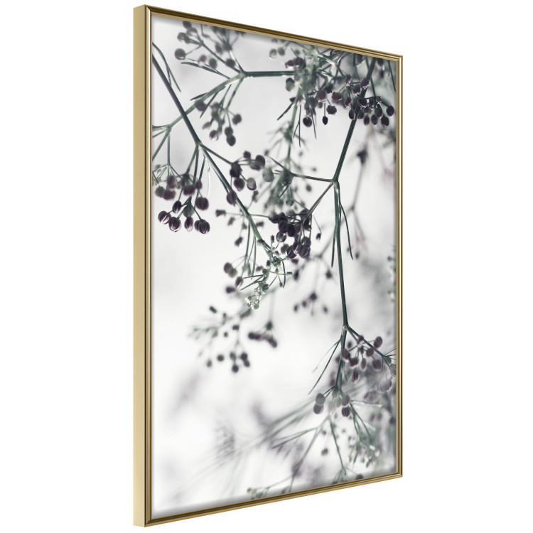 Poster Blooming Branches - black and white Scandinavian landscape with plant motifs 116522 additionalImage 3