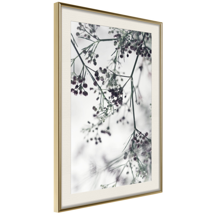 Poster Blooming Branches - black and white Scandinavian landscape with plant motifs 116522 additionalImage 14