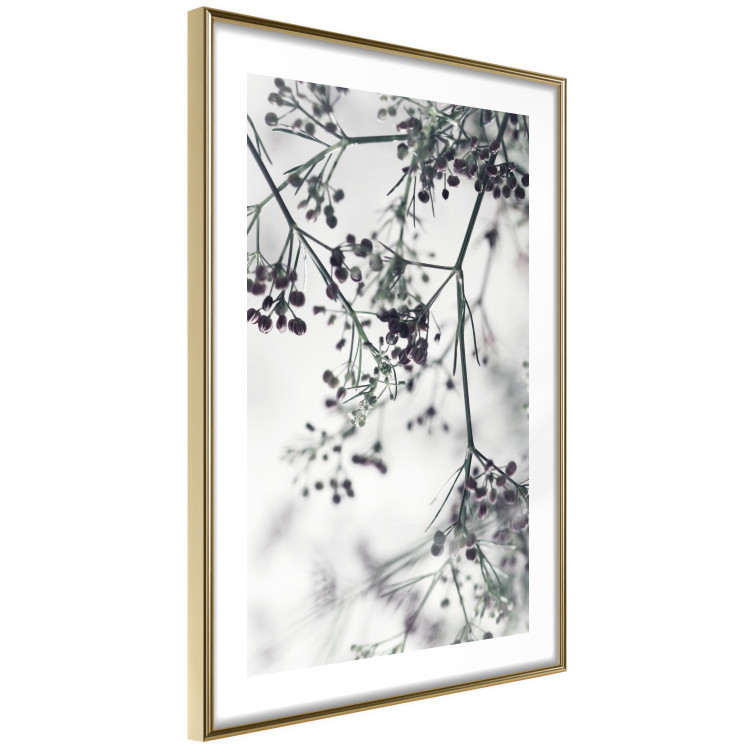Poster Blooming Branches - black and white Scandinavian landscape with plant motifs 116522 additionalImage 11