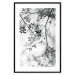 Poster Blooming Branches - black and white Scandinavian landscape with plant motifs 116522 additionalThumb 15
