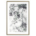 Poster Blooming Branches - black and white Scandinavian landscape with plant motifs 116522 additionalThumb 16