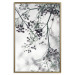 Poster Blooming Branches - black and white Scandinavian landscape with plant motifs 116522 additionalThumb 20