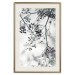 Poster Blooming Branches - black and white Scandinavian landscape with plant motifs 116522 additionalThumb 19