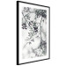 Poster Blooming Branches - black and white Scandinavian landscape with plant motifs 116522 additionalThumb 12
