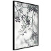 Poster Blooming Branches - black and white Scandinavian landscape with plant motifs 116522 additionalThumb 2