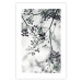 Poster Blooming Branches - black and white Scandinavian landscape with plant motifs 116522 additionalThumb 25