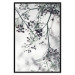 Poster Blooming Branches - black and white Scandinavian landscape with plant motifs 116522 additionalThumb 24