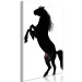 Canvas A rearing horse - black and white illustration of a horse silhouette 118822 additionalThumb 2