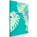 Canvas Monstera variegata - white monstera leaves on a turquoise background 122622 additionalThumb 2
