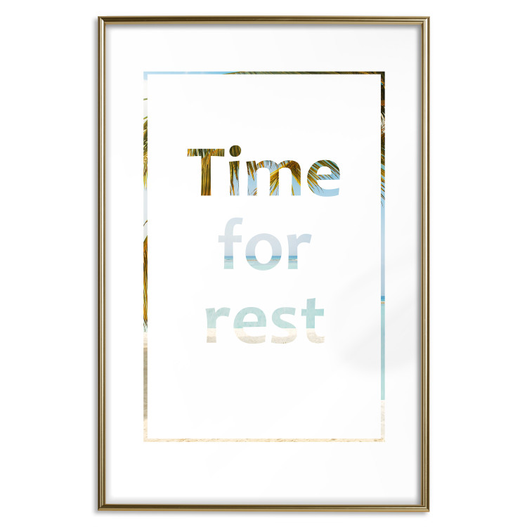 Wall Poster Time for Rest - English text with a glimpse into a tropical landscape 123222 additionalImage 16