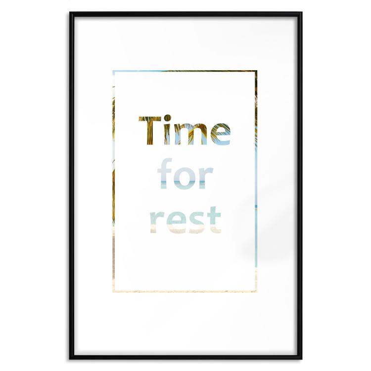 Wall Poster Time for Rest - English text with a glimpse into a tropical landscape 123222 additionalImage 17