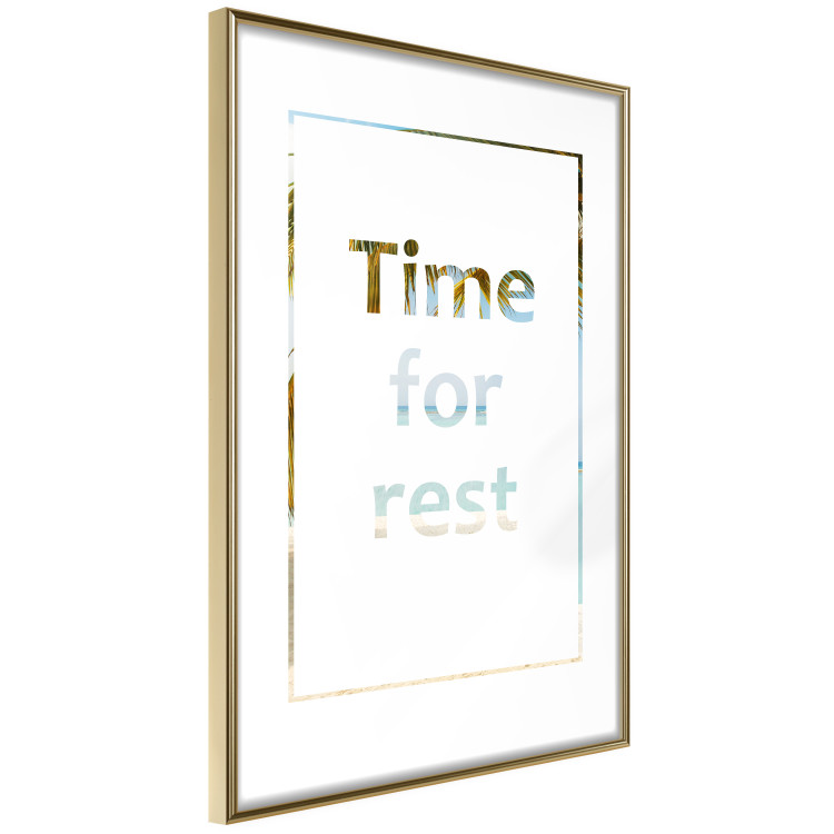 Wall Poster Time for Rest - English text with a glimpse into a tropical landscape 123222 additionalImage 8