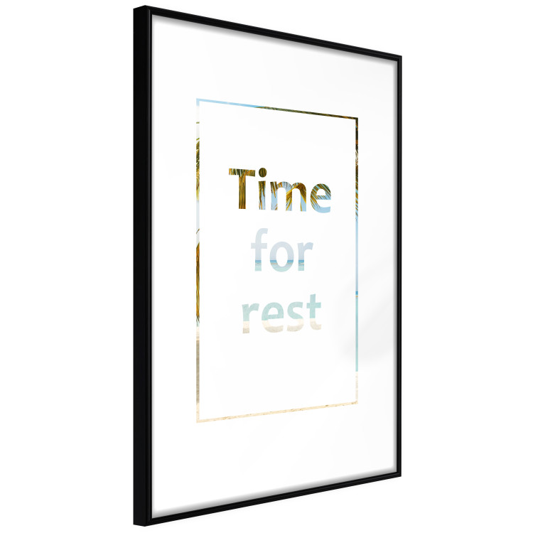 Wall Poster Time for Rest - English text with a glimpse into a tropical landscape 123222 additionalImage 5