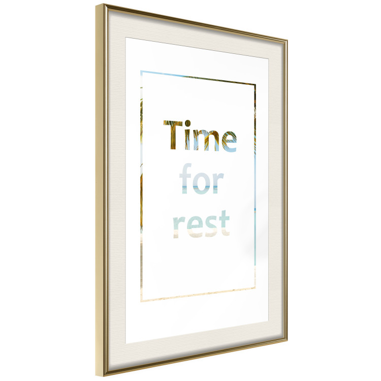 Wall Poster Time for Rest - English text with a glimpse into a tropical landscape 123222 additionalImage 3