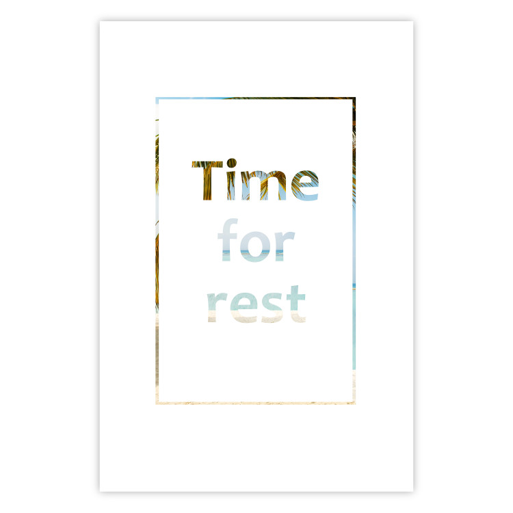 Wall Poster Time for Rest - English text with a glimpse into a tropical landscape 123222 additionalImage 19