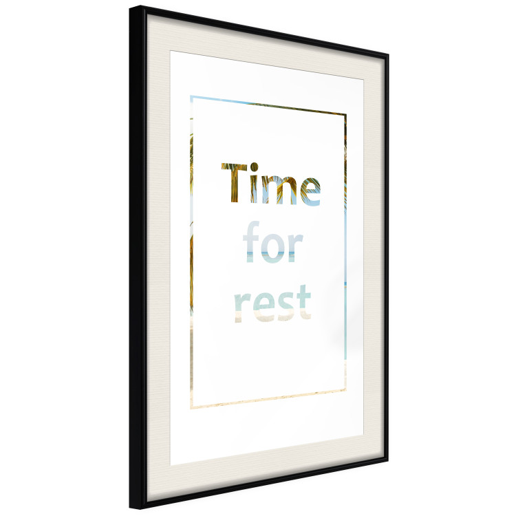 Wall Poster Time for Rest - English text with a glimpse into a tropical landscape 123222 additionalImage 2