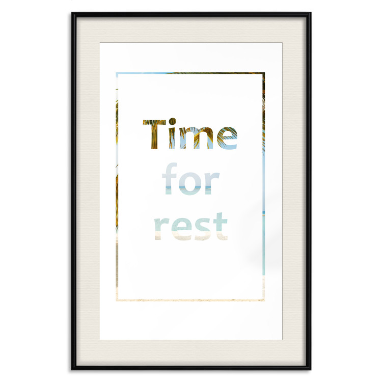Wall Poster Time for Rest - English text with a glimpse into a tropical landscape 123222 additionalImage 18