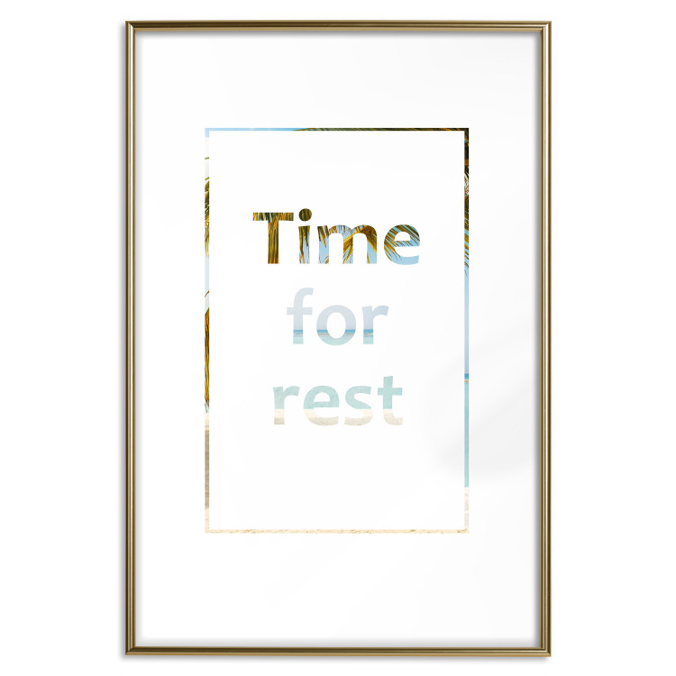Wall Poster Time for Rest - English text with a glimpse into a tropical landscape 123222 additionalImage 14
