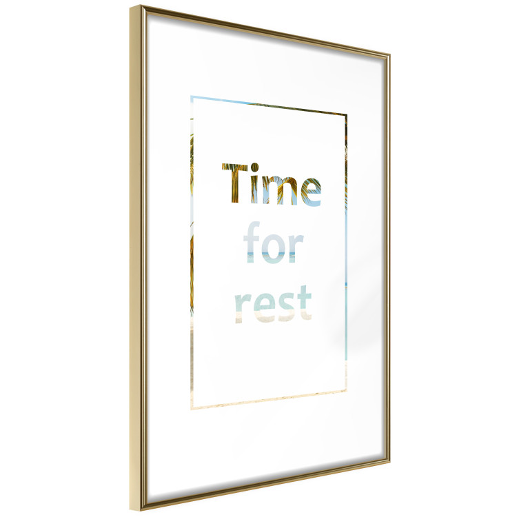 Wall Poster Time for Rest - English text with a glimpse into a tropical landscape 123222 additionalImage 6