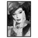 Wall Poster Diva - black and white portrait of woman with expressive lips and eyes 123922 additionalThumb 18
