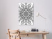 Canvas Art Print Mandala - black oriental pattern on white background 124422 additionalThumb 3