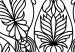 Canvas Art Print Mandala - black oriental pattern on white background 124422 additionalThumb 5