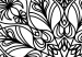 Canvas Art Print Mandala - black oriental pattern on white background 124422 additionalThumb 4