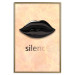 Poster Sweet Silence - English text and black glossy lips 125722 additionalThumb 14